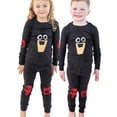 thumbnail image 2 of LazyOne Warm Long-Sleeve PJ Sets for Girls and Boys, Black Bear, Funny Animal Kids' Pajama Sets, 2 of 7