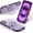 Purple, variant on KOMI for iPhone 16 Pro Case 6.3", with Magnetic Ring Stand [Compatible with MagSafe] [Military Grade Protection] Slim Shockproof Translucent Protective Phone Case White