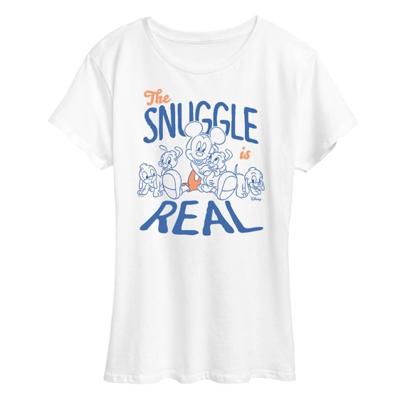 Disney - Mickey Mouse - The Snuggle Is Real - Women's Short Sleeve Graphic T-Shirt