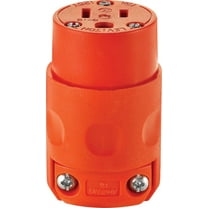 Leviton 515CV-OR Electrical Connector, 2 -Pole, 15 A, 125 VAC, NEMA: NEMA 5-15R, Orange