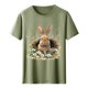 thumbnail image 4 of Xuyuer Easter Shirts for Women Rabbit Bunny Women's Lover Printed T-shirt Round Neck Short Sleeved Happy Easter Day Graphic Short Sleeve Tee Tops, 4 of 7