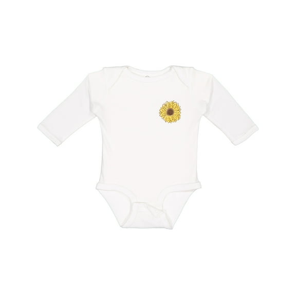 Inktastic Pocket Full of Sunshine Sunflower Boys or Girls Long Sleeve Baby Bodysuit