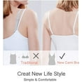 thumbnail image 6 of Women Basic Camisole Cotton Long Top Scoop Neck Tank with Adjustable Spaghetti Straps Solid Color Pack of 2, 6 of 6