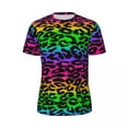 thumbnail image 4 of T Shirt For Men Leopard Rainbow Man Funny Aesthetic Print Basic Sports Breathable Summer Tee Shirt C, 4 of 7