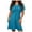 Light Blue1, variant on Jalioing Summer Short Sleeve Dresses for Women Solid Fashion Front Ruched Drawstring V Neck Short Dress Ladies Dress