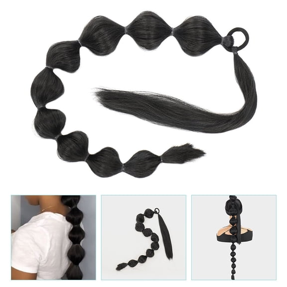 HIAKDOFT Bubble Ponytail Extension Color 1Pcs 75X8Cm