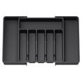 thumbnail image 1 of Organizador de cajones para cubiertos, bandeja expandible para utensilios de cocina, soporte ajustable para cubiertos y cubiertos, color negro, 1 of 8