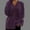 37#Purple, variant on Ftwytp Jackets for Women Casual Buttons Solid Color Long Sleeved Jumper with Pockets Fashion Lapel Loose Fitting Jacket Daily Comfortable Going Out Outwear Coats