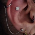 thumbnail image 4 of F136 Titanium Chain and Hinged Earring for EAR PIERC Ear Chain Labret Lip Sling Diy Originality Body Piercing Jewelry FJH, 4 of 7