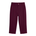 thumbnail image 4 of SAHFX Summer Pants for Women Button Stretch Pants with Pockets Pull on Straight Leg Gym Workout Yoga Shorts Soft Comfy Beach Pant Quick Dry Wide Leg Pants Wine XL, 4 of 4