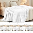 thumbnail image 5 of Superior Alaska Diamond Fleece Blanket 50" x 60", Lightweight Soft Bed Blankets, Throw Size, White, 5 of 9