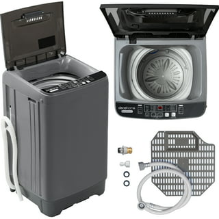  BLACK+DECKER Lavadora portátil pequeña, lavadora para uso  doméstico, lavadora portátil de 3.0 pies cúbicos con 6 ciclos, tapa  transparente y pantalla LED : Electrodomésticos