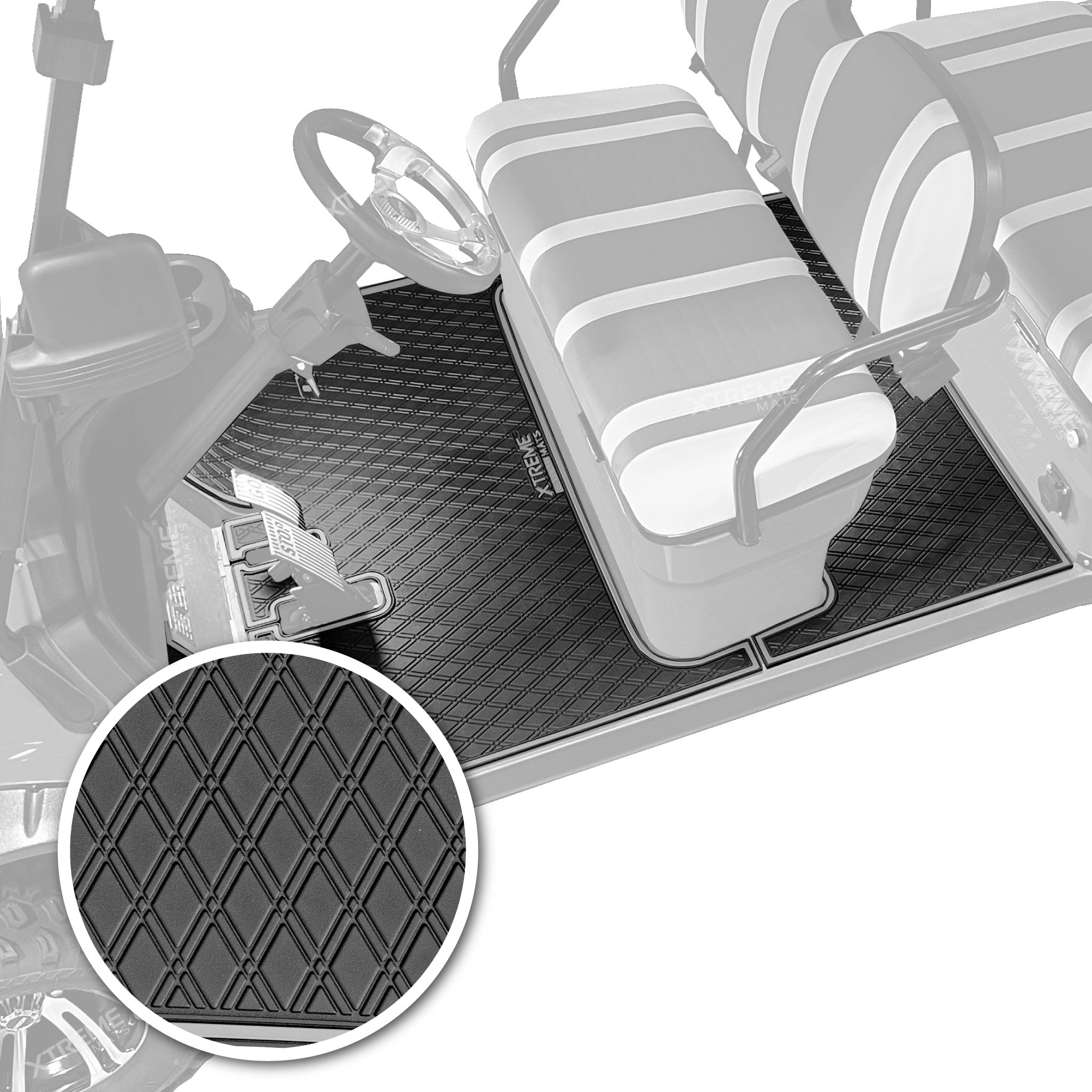 Xtreme Mats Full Coverage Golf Cart Floor Mats Compatible with ICON 4F