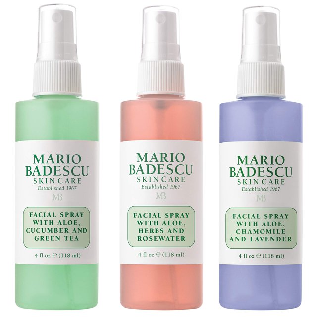 Mario Badescu Collection de Vaporisateurs pour le Visage Brume et Éclat, Ensemble de 3 Pcs - Lavande, Concombre, Rose