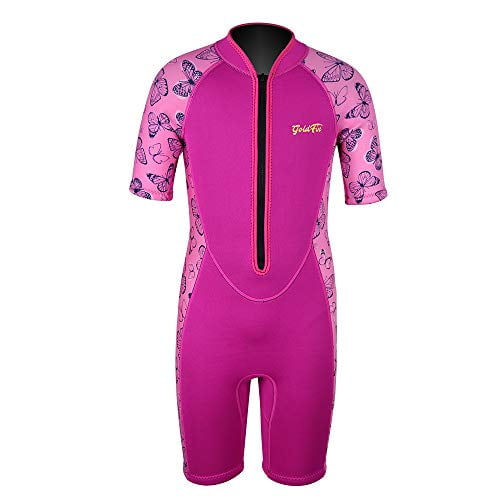 Girls Wetsuit Kids Shorty Wetsuits Toddler Thermal Swimsuit 2mm