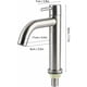 thumbnail image 2 of Grifo de agua fría simple de estilo moderno, grifo para fregadero de níquel cepillado de acero inoxidable de fácil mantenimiento, metal duradero con diseño que ahorra agua, flujo de agua ajustable, 2 of 5
