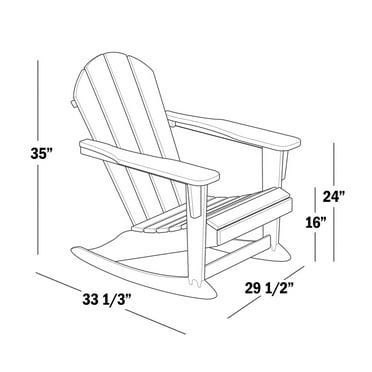 Polytrends  Laguna Hdpe All Weather Outdoor Patio Rocking Chair (Set of 4) White