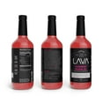 thumbnail image 6 of (3-Pack) LAVA Premium Strawberry Margarita Mix Strawberry Daiquiri Mix, Made with Real Strawberries, Agave, Key Lime, No Artificial Sweeteners, Lots of Flavor, (3) 1-Liter (33.8oz) Glass Bottles, 6 of 6
