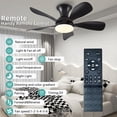 thumbnail image 2 of 33In Black Low Profile Ceiling Fans with Lights and Remote/APP Control, Modern Flush Mount Ceiling Fan with 5 Reversible Blades for Outdoor Patio,Small Room,Bedroom, 2 of 9