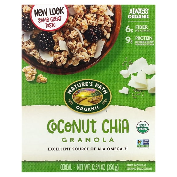 Nature's Path, Organic Coconut Chia Granola, 12.34 oz (350 g) Pack of 3