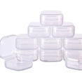 thumbnail image 1 of 50 mini cajas de almacenamiento de plástico transparente de 3,5 x 3,5 x 1,7 cm, 1 of 4