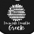 thumbnail image 4 of Inktastic I'm So Cute, I Must Be Greek Sunflower Greece Flag Boys or Girls Baby Bib, 4 of 4