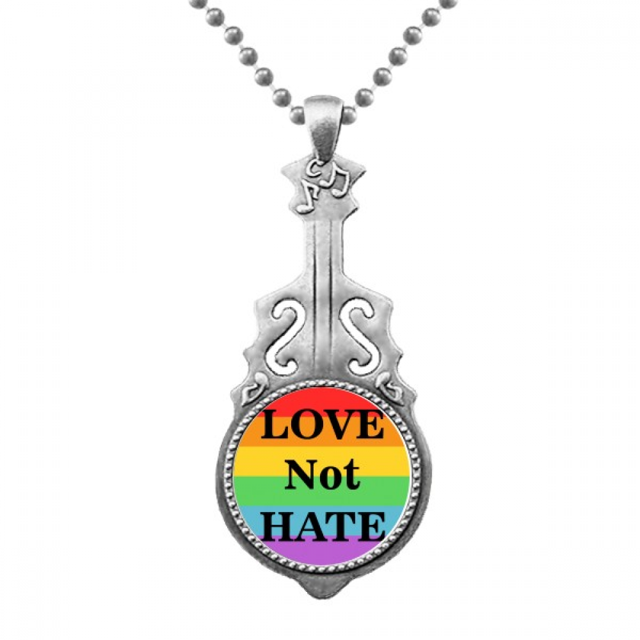 Transexuales bisexuales amor no odio Colgante Joyería Música Guitarra Torque Star Moon Unbranded M
