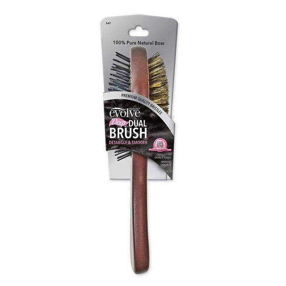 Evolve Firstline Deep Dual Detangle & Smooth Brush - Each Packaging may vary