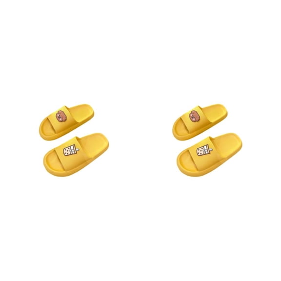 Qarigey Pantuflas de moda para hombre: livianas y cómodas, fáciles de limpiar, parte inferior y gruesa, plataforma elegante, punta abierta Amarillo 40/41.1 2Conjunto