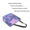 thumbnail image 3 of FORMRS Womens Canvas Tote Bag with Zipper Inner Pocket Shoulder Handbag, Cat Walking in Street, 3 of 7