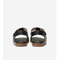thumbnail image 4 of Cole Haan Cloudfeel Fisherman Black Jericho Leather Open Toe Flats Sandals (Black Jericho Leather, 6), 4 of 5