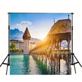 thumbnail image 1 of EREHome Polyester Fabric Landscape Photography Backdrops Venice Country Scenic Photographic Background Wedding Backdrop 5x7ft Waterproof, 1 of 1