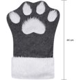 thumbnail image 3 of Christmas Stocking Hanging Stuffed Christmas Boot 3D Dog Paw Pattern Christmas Stocking for Candy Cookies Chocolates Gift Bag Christmas Stocking Fireplace Christmas Tree Decoration, Gray, 3 of 5