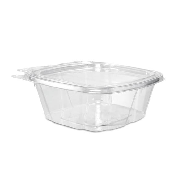 Dart ClearPac Container, Tamper Resistant Flat Lid, 12 oz, 4.9 x 2 x 5.5, Clear, 200/Carton -DCCCH12DEF