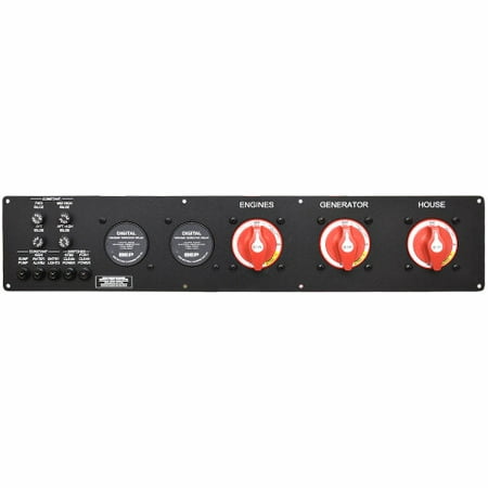 Aviara Boat Battery Switch Panel 501264B | AV40 w/ Seakeeper Black