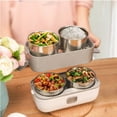 thumbnail image 2 of Boîte à Lunch Chauffante Électrique 200w Portable Multifonctionnelle Bento Contenant Alimentaire avec Poignée, 2 of 9