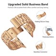 thumbnail image 4 of ZYX Heavy Duty Stainless Steel Band for Apple Watch, Men's Solid Metal Business Strap, Rose Gold, 49mm/46mm/45mm/44mm/42mm(series 3 2 1), 4 of 6
