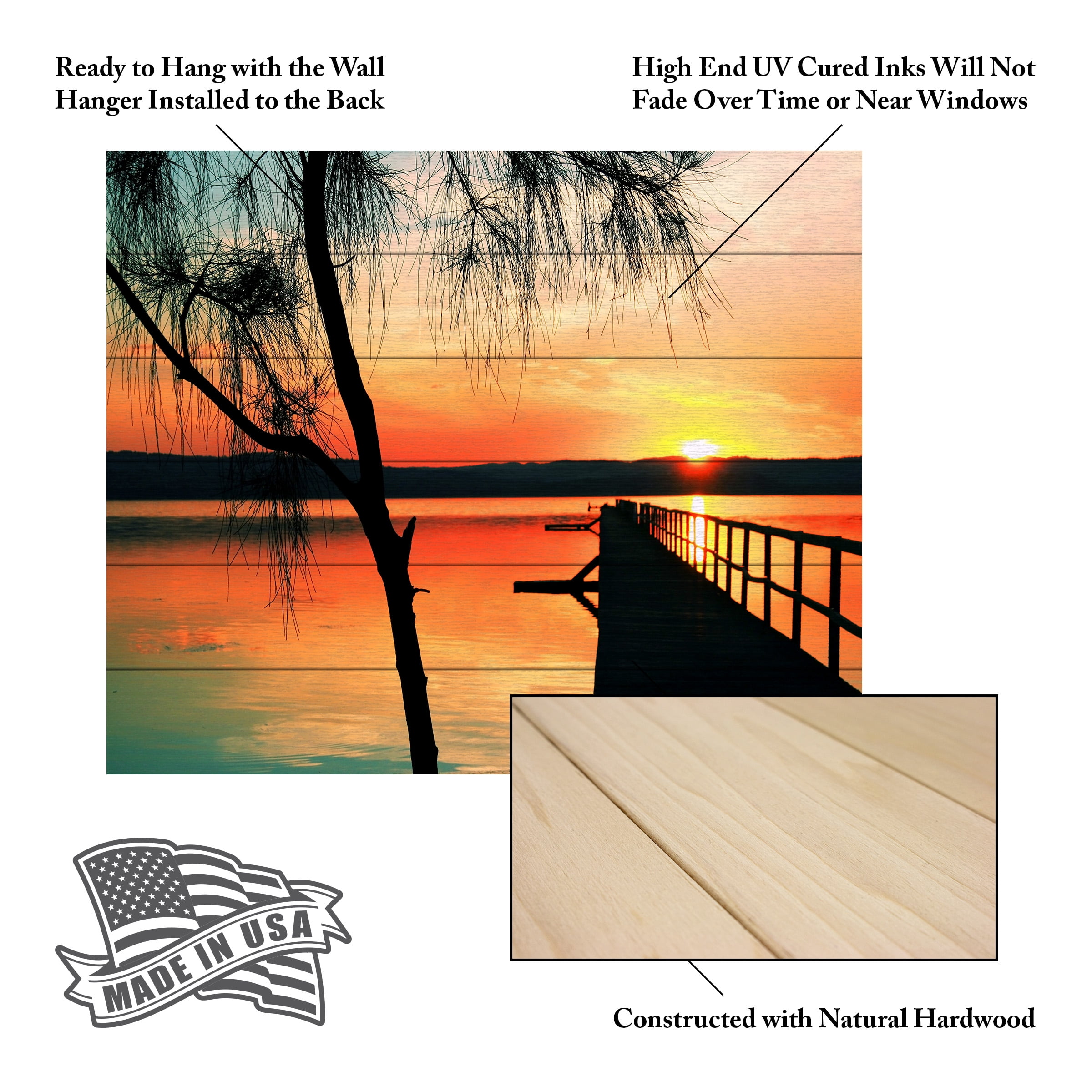 Incredi 'Once Upon An Evening' Wood Slat Art 18x22