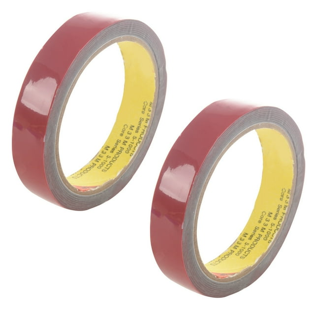 2X Ruban Adhésif Permanent Double Face Super Adhésif pour Véhicule Voiture, Rouge 20MM x