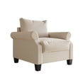 thumbnail image 5 of Castle Place Linen Upholstered Arm Chair, Beige, 5 of 7