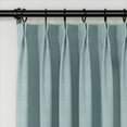 thumbnail image 2 of TWOPAGES Pinch Pleat Curtain 26 W X 84 L Inch Wool Light Filtering Soft Drapery for Kitchen, 1 Panel, Light Blue, 2 of 5