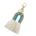 thumbnail image 2 of Minnieouse Llavero de arcoíris tejido, accesorio de moda, mochila, decoraciones DIY, decoración artesanal, bolso tejido con flecos, colgante Accesorios de disfraces Colorido/Verde Minnieouse AP010516-01B, 2 of 6