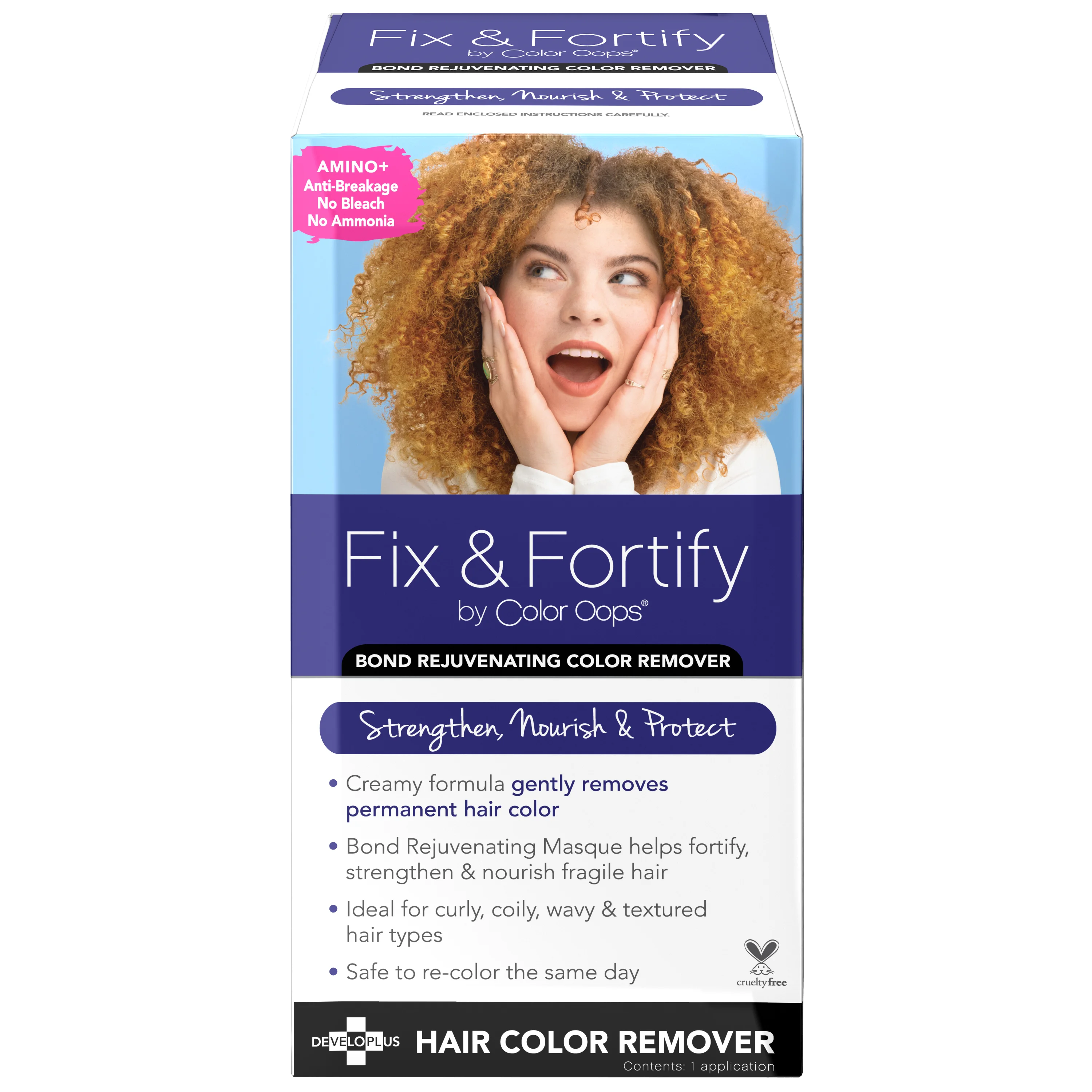 Color Oops Fix and Fortify Hair Color Remover, Bleach-Free Bond Rejuvenating Dye Remover