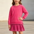 thumbnail image 5 of Mitankcoo Girls Sweatshirt Dress Long Sleeve Crew Neck Tunic Dresses with Pleated Skirt Hem for Fall Casual Daily 1-10Y, 5 of 7