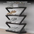 thumbnail image 5 of Yesbay Shoe Storage Rack 4 Tiers Stable Free Standing Large Capacity Z-shaped Home Dorm Entryway Shoe Organizer Shoe Shelf, 5 of 8