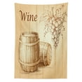 thumbnail image 3 of Ambesonne Wine Tablecloth Rectangular Table Cover, Bunch of Grapes, 52"x70", Brown Peach, 3 of 4