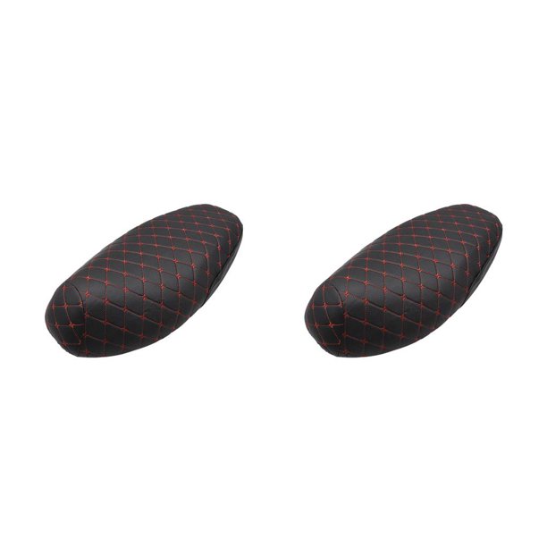 Kenally Funda para cojín de asiento de motocicleta, Protector Flexible transpirable, tela de cuero, fundas impermeables para sillín, 2piezas