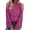 Hot Pink, variant on LEAVINGSUO Long Sleeve Shirts for Women, Fall Womens Tops Womens Summer Casual Floral Printing Round Neck Long Sleeve Off Shoulder Tops Loose Blouses