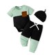 thumbnail image 1 of Conjunto de ropa NZRVAWS para recién nacido, mameluco, pantalones, gorro, algodón, 1 of 6