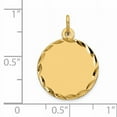 thumbnail image 2 of Ss/Gold Plated Sterling Silver Gp Engraveable Round Polished Disc Charm (23 X 16) Made In United States qm381g/18, 2 of 2